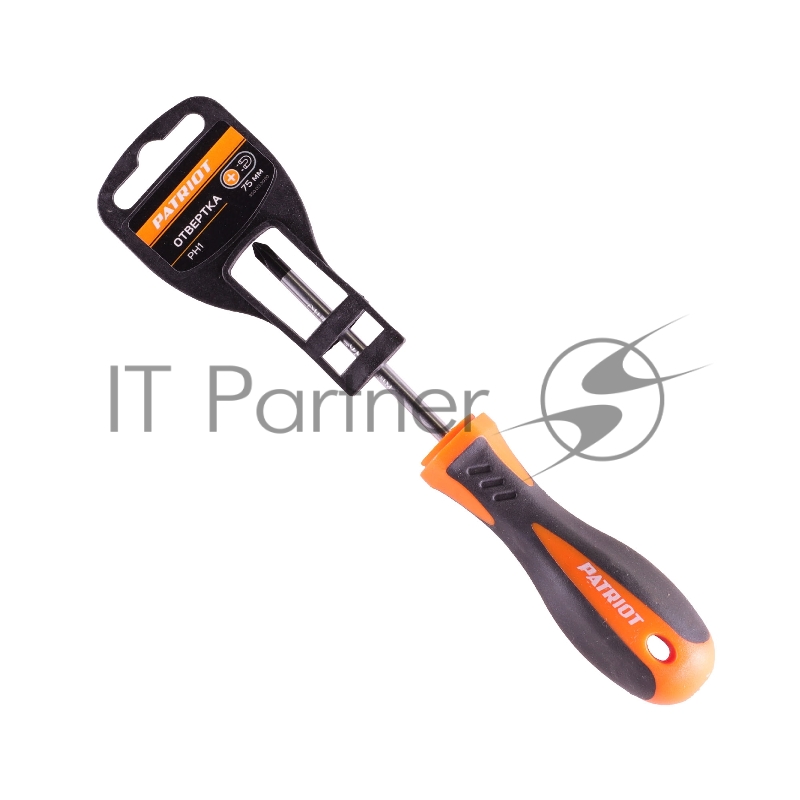Отвертка Patriot PH1x75, CR-V,магнитная, 2-х компонентная рукоятка