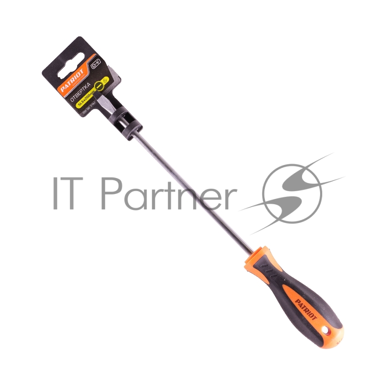 Отвертка Patriot SL6x200, CR-V,магнитная, 2-х компонентная рукоятка