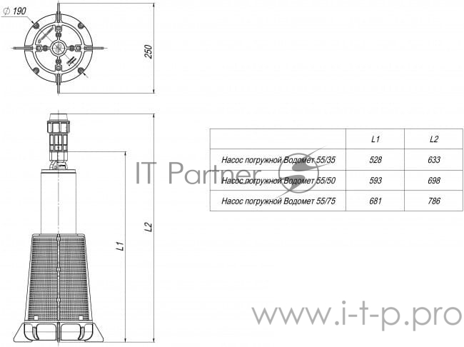 Садовый насос колодезный Джилекс Водомет 55/35 А дф 460Вт 3300л/час (в компл.:обратный клапан/донный фильтр)