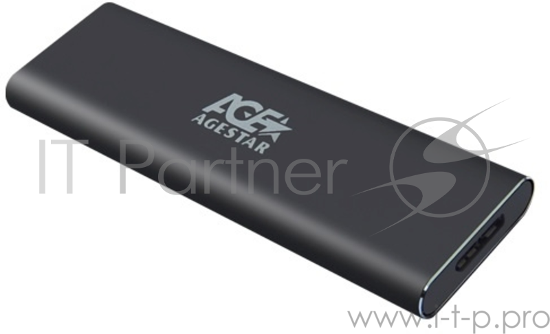 Внешний корпус USB 3.0 M.2 NGFF (B-key) AgeStar 3UBNF1 (GRAY), алюминий, серый