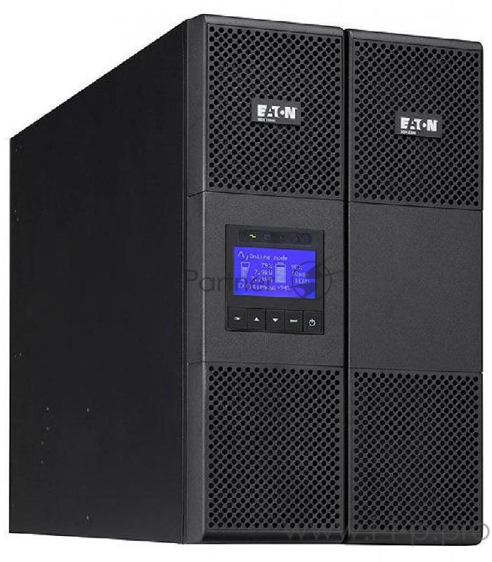 ИБП Eaton 9SX 11000i, онлайн, конструктив корпуса стоечный/башня, 11000VA, 10000W, розетки Schuko шт., клеммная колодка, USB RS232 DB9 REPO, ёмкость батарей в комплекте идёт EBM, ШхГхВ 260х700х440мм., вес 86кг., 2 года. Eaton 9SX 11000i