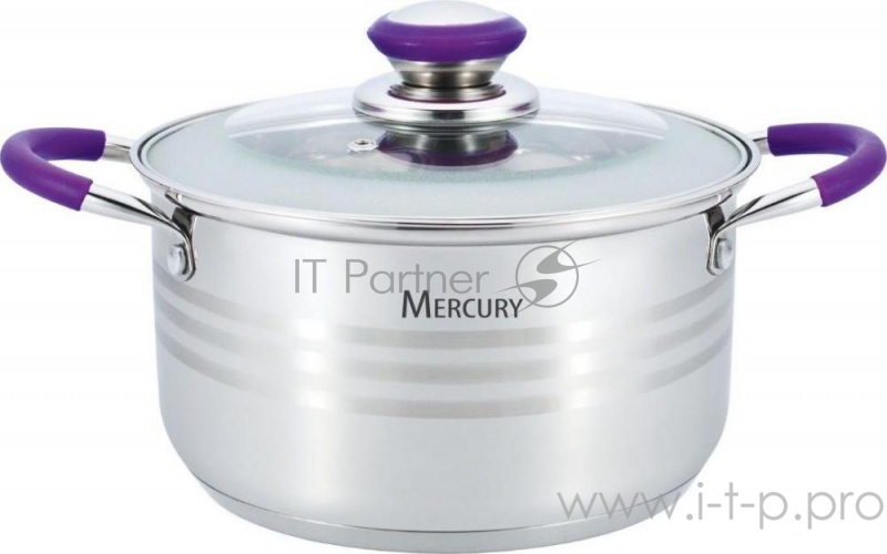 Кастрюля Mercury MC-6314 (6) с крышкой 6,1 л 24 см