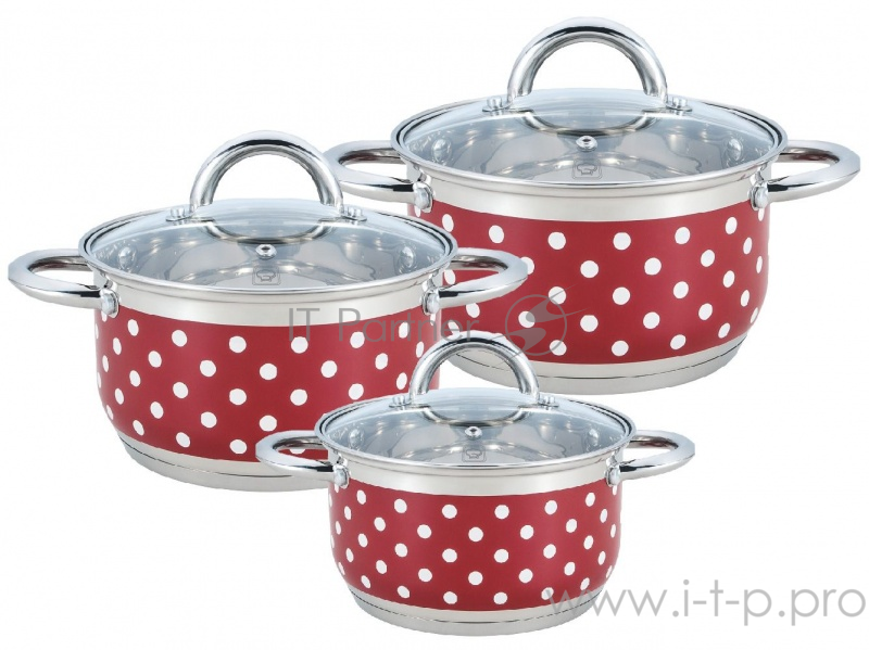 Набор посуды MercuryHaus MC-7051(4) 6 предметов 3,6/2,6/1,9 л 20/18/16 см