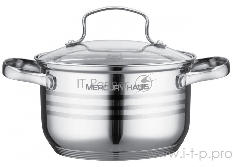 Кастрюля MercuryHaus MC-7057 (4) с крышкой 8,2 л 26*16 см