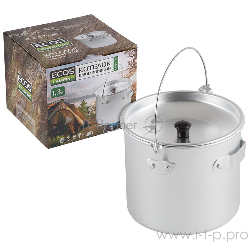 Ecos Котелок алюминиевый Camp-1048, объем: 1,3 литра