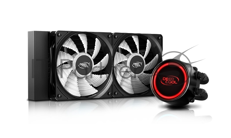 Комплект водяного охлаждения DEEPCOOL GAMMAXX L240 RGB V2 (универсальный, 240W, 18-30 dB, 500-1800 rpm, 2x120мм, (3+4) p