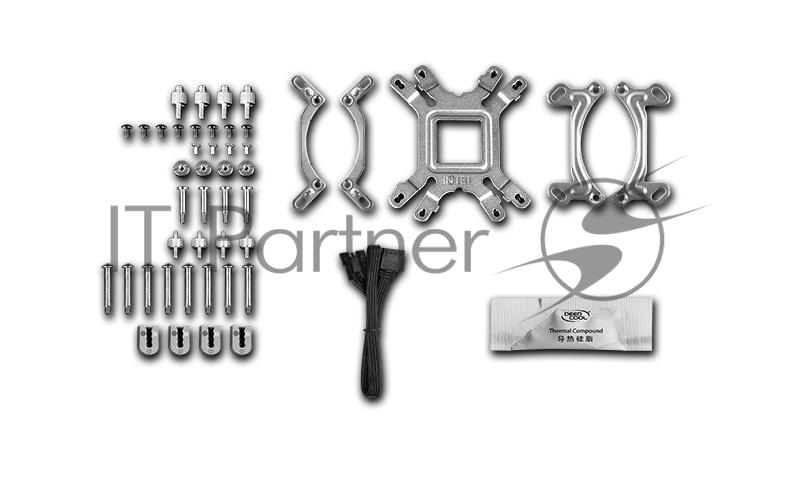 Комплект водяного охлаждения DEEPCOOL GAMMAXX L240 RGB V2 (универсальный, 240W, 18-30 dB, 500-1800 rpm, 2x120мм, (3+4) p