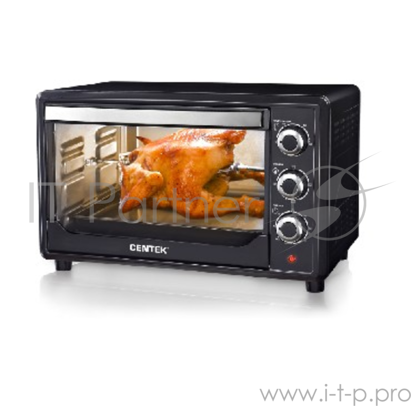 Жарочный шкаф Centek CT-1530 GRILL черный, 36л, 1600Вт, ГРИЛЬ, таймер 90 мин со звуком