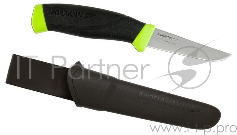 Нож Mora Fishing Comfort Fillet 090 (12207) стальной разделочный для рыбы лезв.90мм прямая заточка салатовый/черный