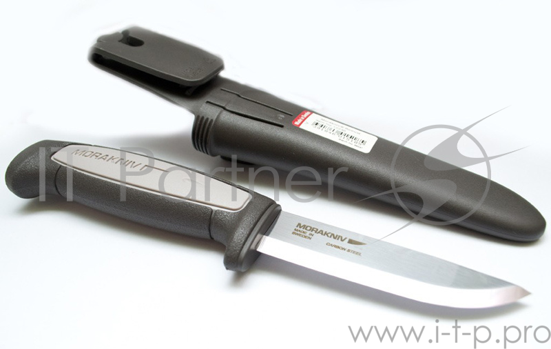 Нож Mora Robust (12249) стальной разделочный лезв.91мм прямая заточка серый/черный