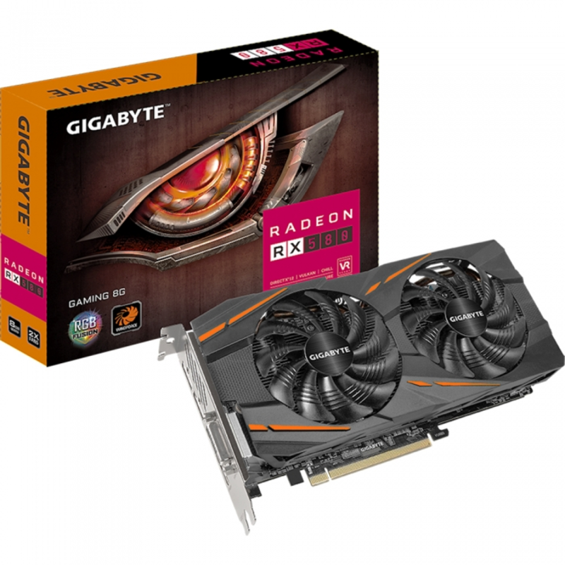 Видеокарта GIGABYTE Radeon RX 580 GAMING 4G 4ГБ GV-RX580GAMING-4GD (Radeon RX 580, DDR5, DVI, HDMI, 3xDP) (PCI-E)
