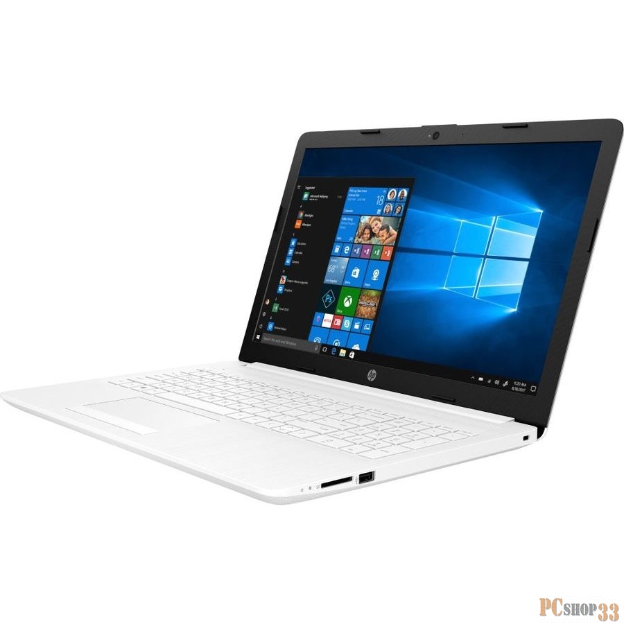 Ноутбук HP 15-da0518ur Celeron N4000/4Gb/SSD128Gb/Intel UHD Graphics/15.6/SVA/FHD (1920x1080)/Windows 10/white/WiFi/BT/Cam
