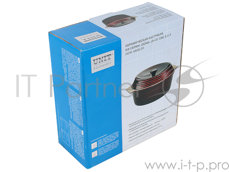 Кастрюля керамическая UNIT UCW-4302/31, серия Duns, диаметр 31см.
