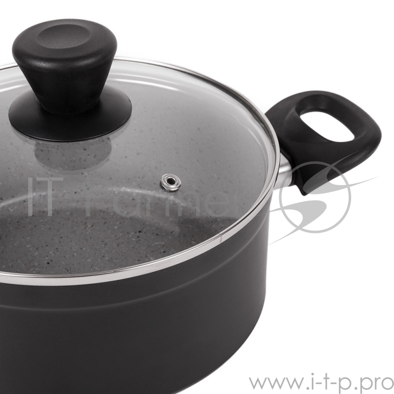 20С-Stone-Grey Кастрюля алюминиевая с мраморным покрытием ENDEVER Объем: 2,5 л