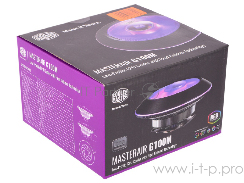Вентилятор Cooler Master CPU Cooler G100M (MAM-G1CN-924PC-R1) 130W, RGB LED fan, Full Socket Support