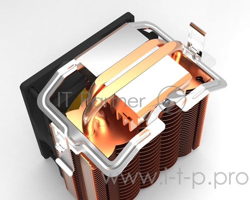 Вентиляторы PCCooler S83 Кулер S83 S775/115X/AM2/AM3/AM4/FM1/FM2 (48 шт/кор, TDP 90W, вент-р 80мм, 2 тепловые трубки 6мм, 2200RPM, 20dBa) Retail Color Box