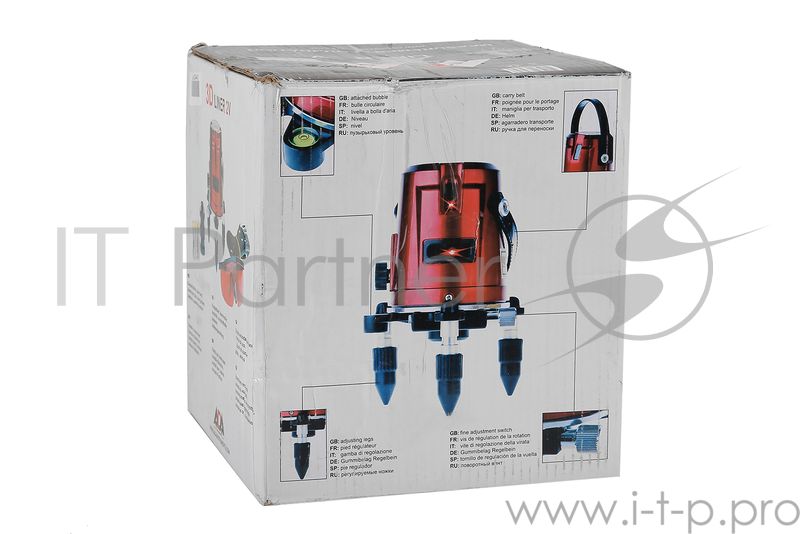 Нивелир лазерный ADA 3D Liner 2V линейный крест/линия ±3 мм/10 м дальность 40м + КЕЙС + ОЧКИ