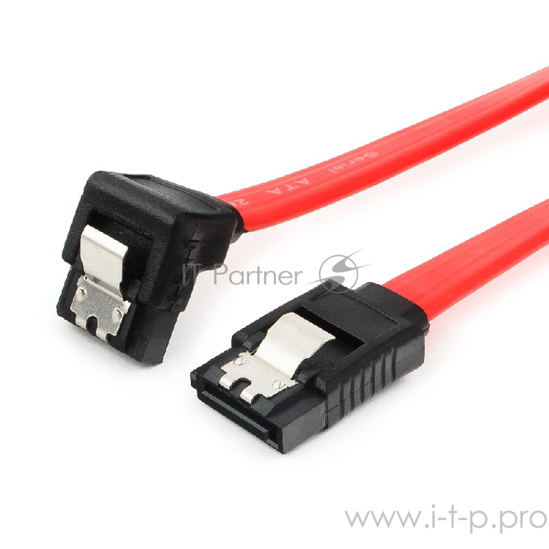 Кабель Cablexpert Кабель интерфейсный SATA, 80см, угловой разъем, 7pin/7pin, защелка (CC-SATAM-DATA90-0.8M)