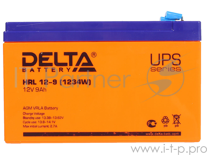 батареи Delta HRL 12-9 (9Ач, 12В) свинцово- кислотный аккумулятор