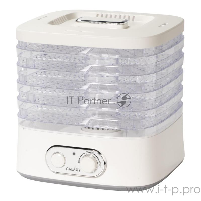 Сушилка для овощей и фруктов Galaxy GL2635, белый(4шт) Сушилка электрическая для овощей и фруктов мощность 350 Вт,5 прозрачных регулируемых по высоте поддонов, регулятор температуры, номинальное 220-240 В 50 Гц