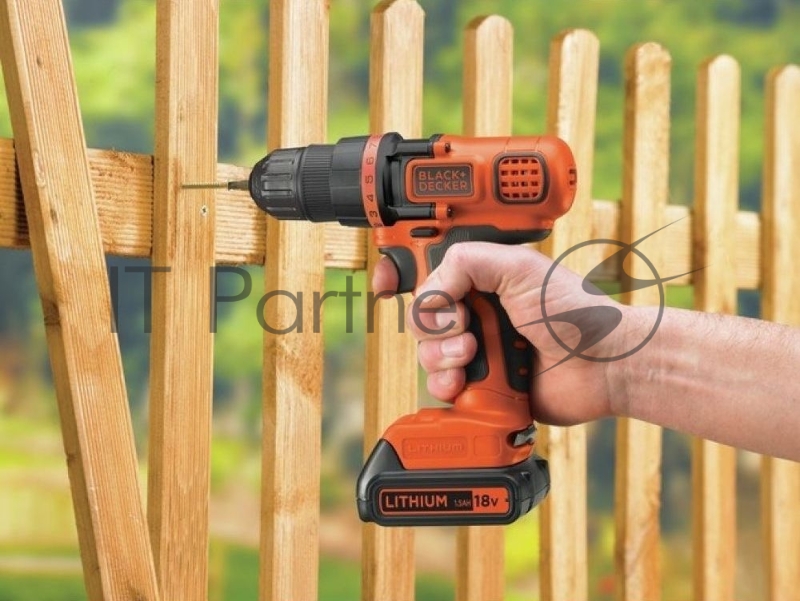 Аккумуляторная дрель-шуруповерт Black&Decker BDCDD18N ,Li-Ion,18В,без акк.