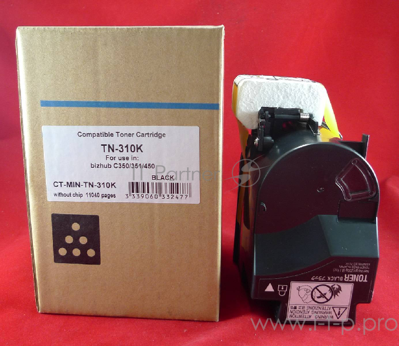 Тонер-туба Konica-Minolta bizhub C350/351/450 черный TN-310K (туба, 230 гр.) JPN