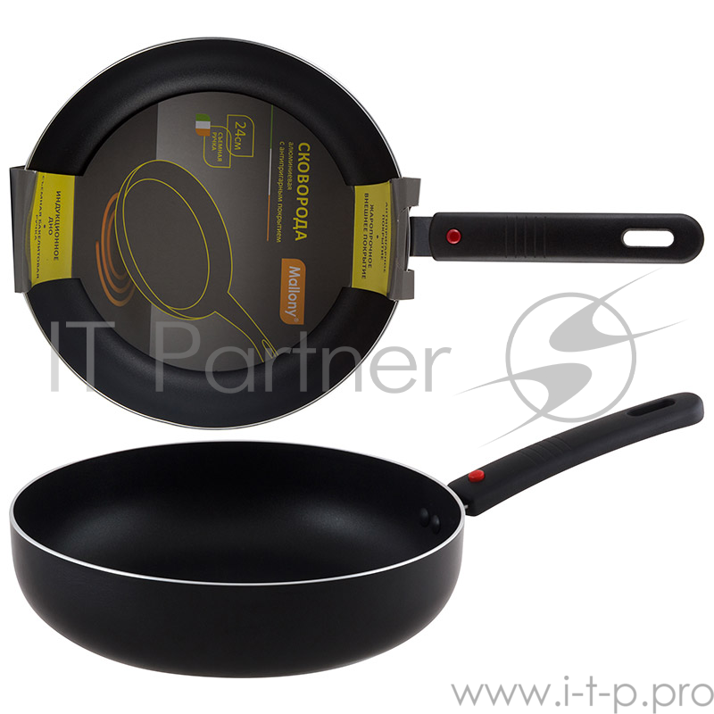 Сковорода MALLONY MAL-DH-24 алюм с антипригарным покрытием, 24 см,