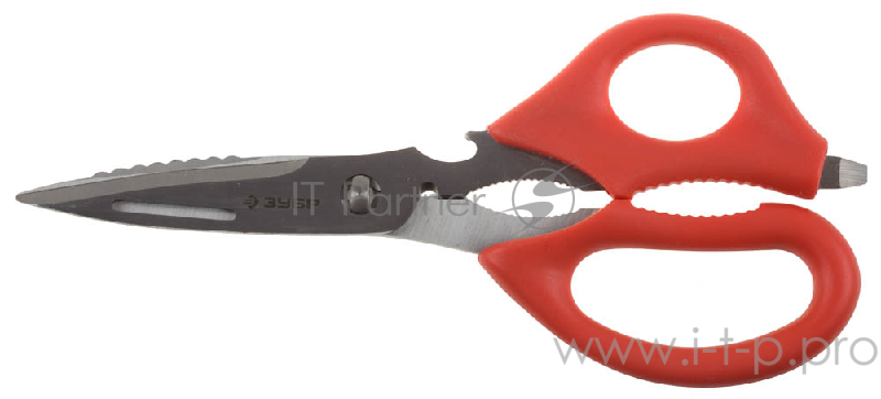 Ножницы кухонные Зубр МАСТЕР пластиковые рукоятки, 220мм 40487