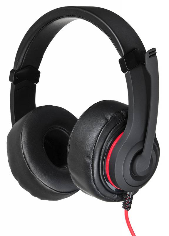 Наушники с микрофоном Oklick HS-L330G черный 2.2м мониторы оголовье (N-6)