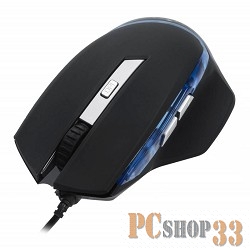 Мышь Oklick 715G черный оптическая (1600dpi) USB игровая (6but)