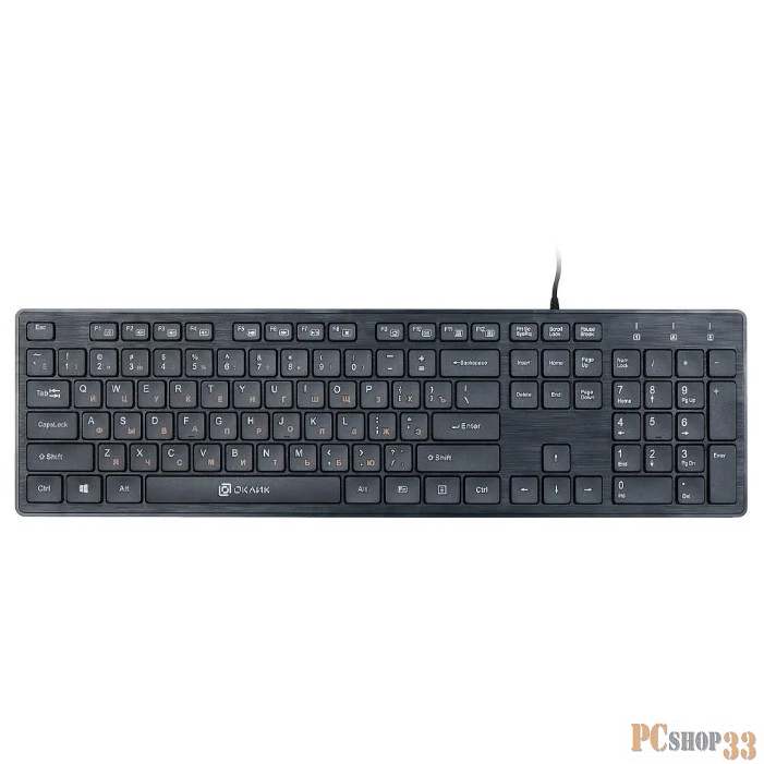 Клавиатура Oklick 520M2U черный USB slim Multimedia