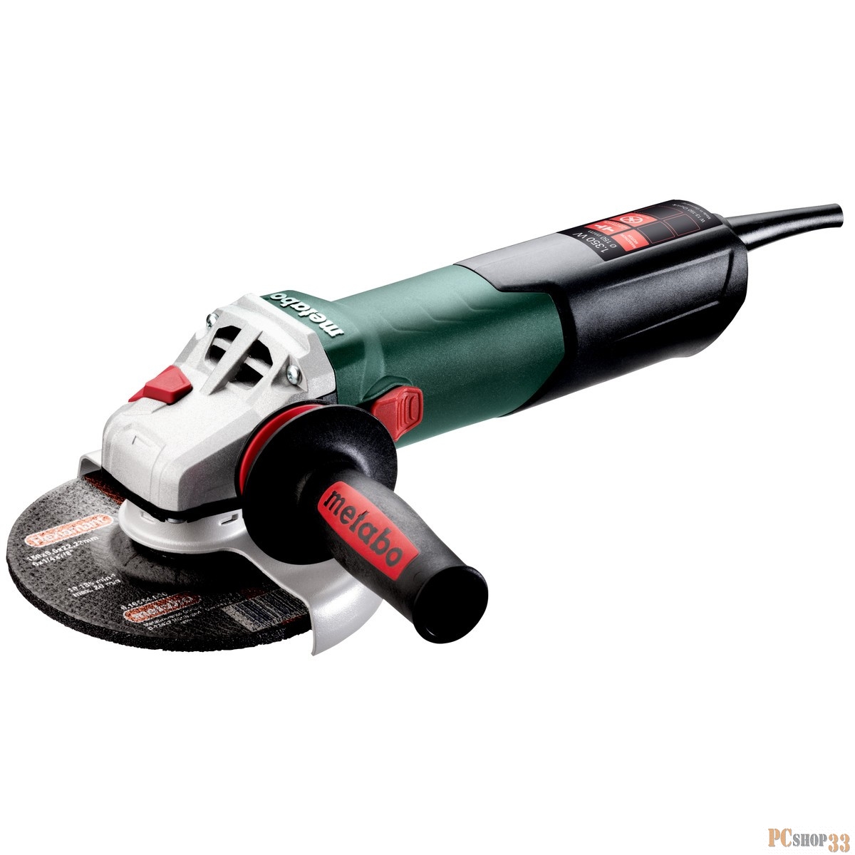 Углошлифовальная машина Metabo W 13-150 Quick 1350Вт 10000об/мин рез.шпин.:M14 d=150мм