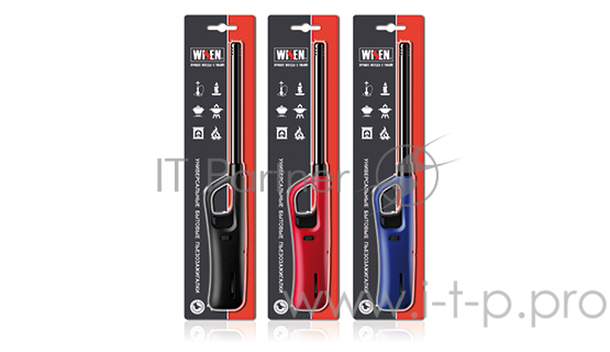 Пьезозажигалка газовая Wisen WB-5 BBQ (34502) фасовка 12бл.*12шт