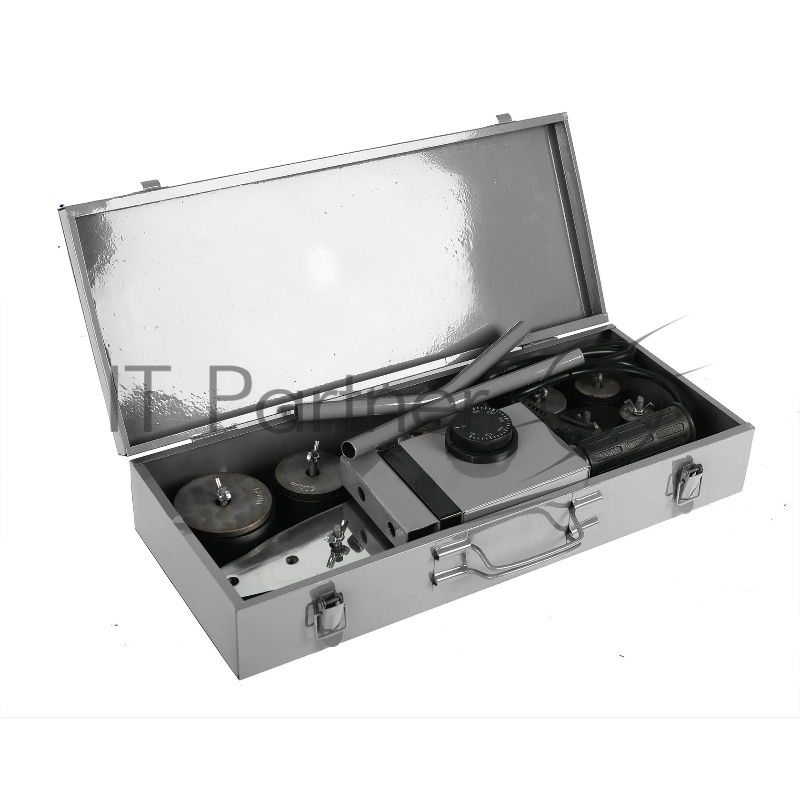 Аппарат для сварки пластиковых труб ПОБЕДА, ПТ-2435, 2 мощных нагревательных элемента, 2435 Вт., 6 насадок, металлический кейс