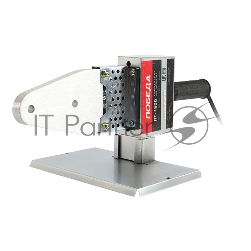 Аппарат для сварки пластиковых труб ПОБЕДА, ПТ-1800, 2000 Вт., 6 насадок, стойка, отвертка, кейс металл.