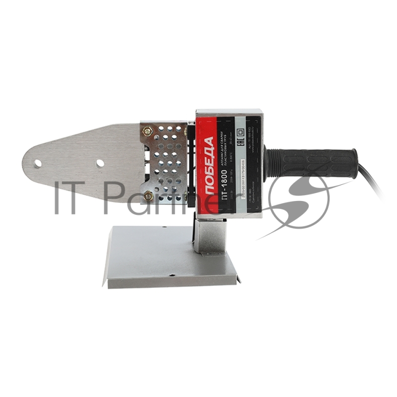 Аппарат для сварки пластиковых труб ПОБЕДА, ПТ-1800, 2000 Вт., 6 насадок, стойка, отвертка, кейс металл.