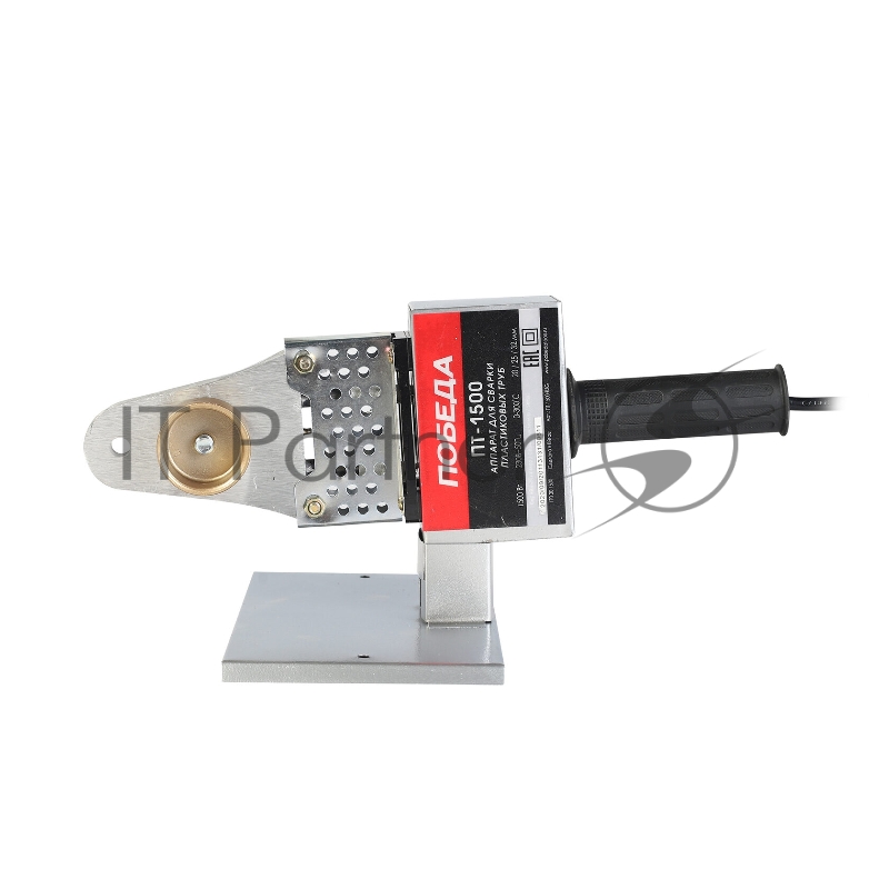 Аппарат для сварки пластиковых труб ПОБЕДА, ПТ-1500, 1500 Вт., 3 насадки, металлический кейс