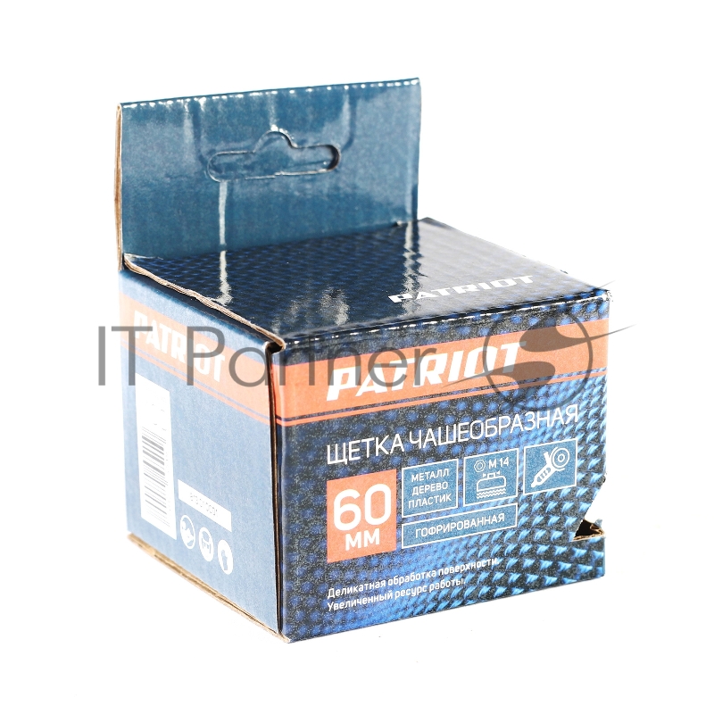 Щетка EDGE by PATRIOT чашеобразная 60ммХМ14 гофрированная проволока
