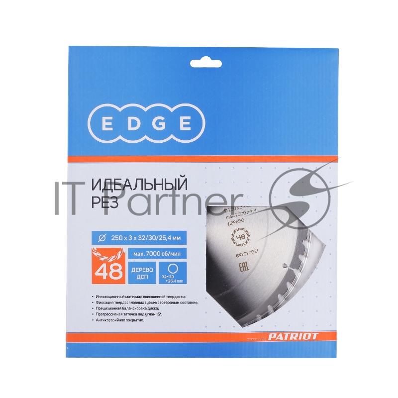 Диск EDGE by PATRIOT пильный по дереву 250х48х32/30/25,4