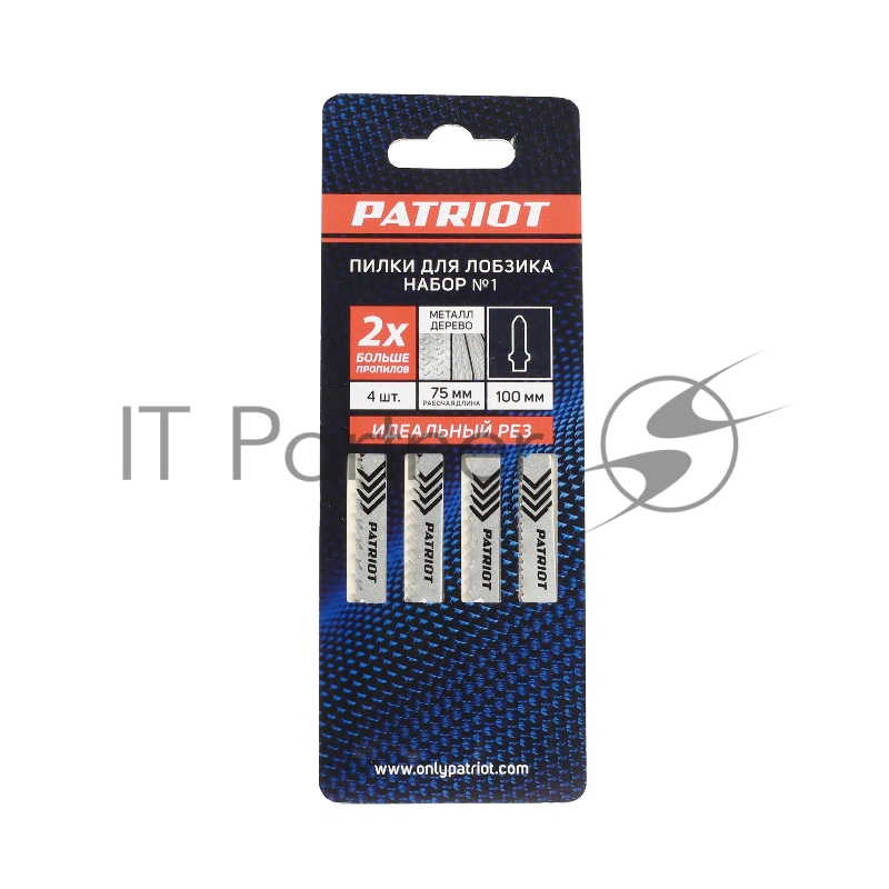 Набор пилок для лобзика EDGE by PATRIOT №1, 4шт в блистере