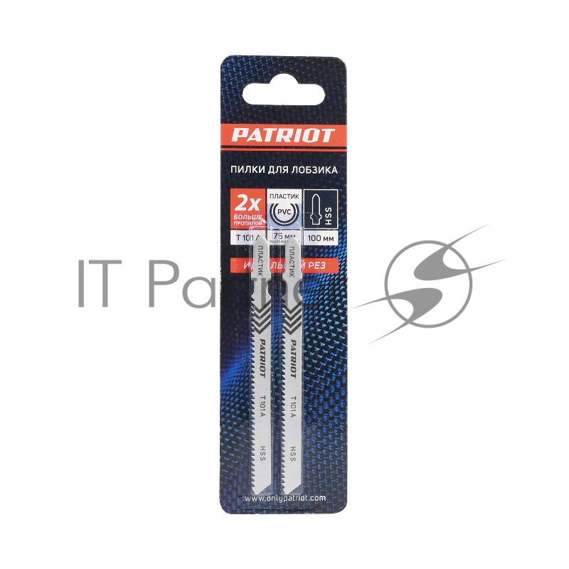 Пилка для лобзика EDGE by PATRIOT T101A по пластику, 2шт в блистере