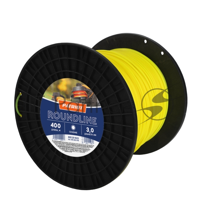 Леска PATRIOT Roundline D 3,0 мм L 400 м (круглая, желтая) 300-400-1