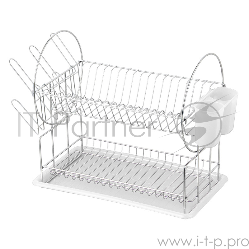 Сушилка для посуды двухуровневая настольная Рыжий кот DR-1, размер:50*23*36см