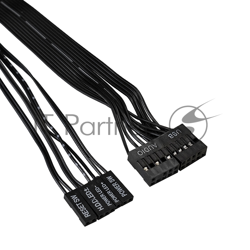 Корпус Miditower Exegate CP-601 Black, ATX, <CP400W, 80mm>, 2*USB, Audio