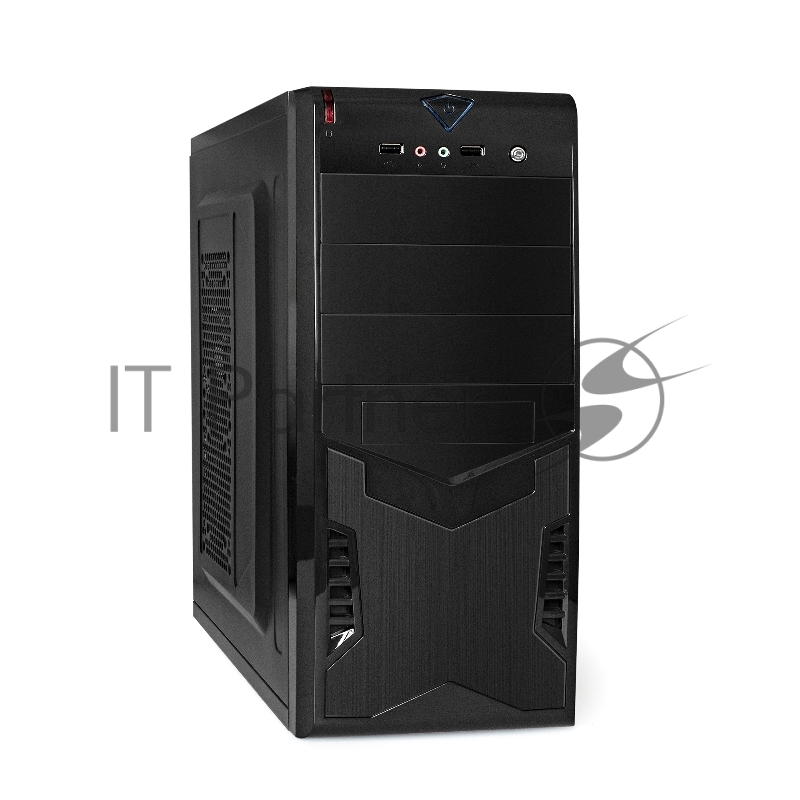 Корпус Miditower Exegate CP-601 Black, ATX, <CP400W, 80mm>, 2*USB, Audio