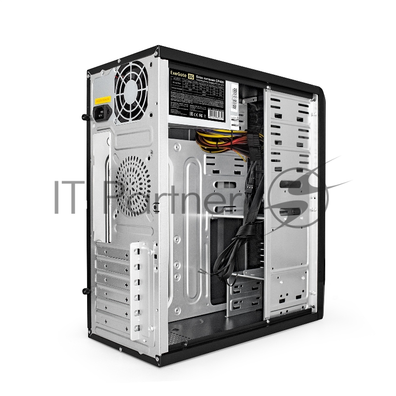 Корпус Miditower Exegate CP-601 Black, ATX, <CP400W, 80mm>, 2*USB, Audio