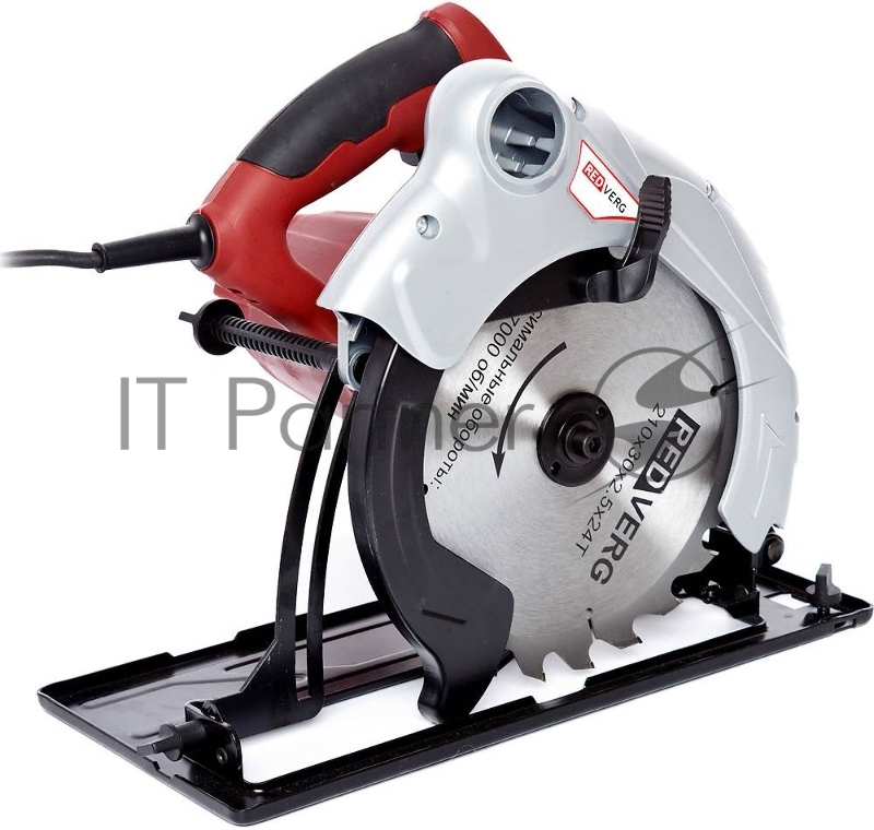 Дисковая пила RD-CS200-70. 2000Вт диск 210х30мм 4000 об/мин пропил: при 90 - 70 мм, при 45 - 48мм стальная подошва