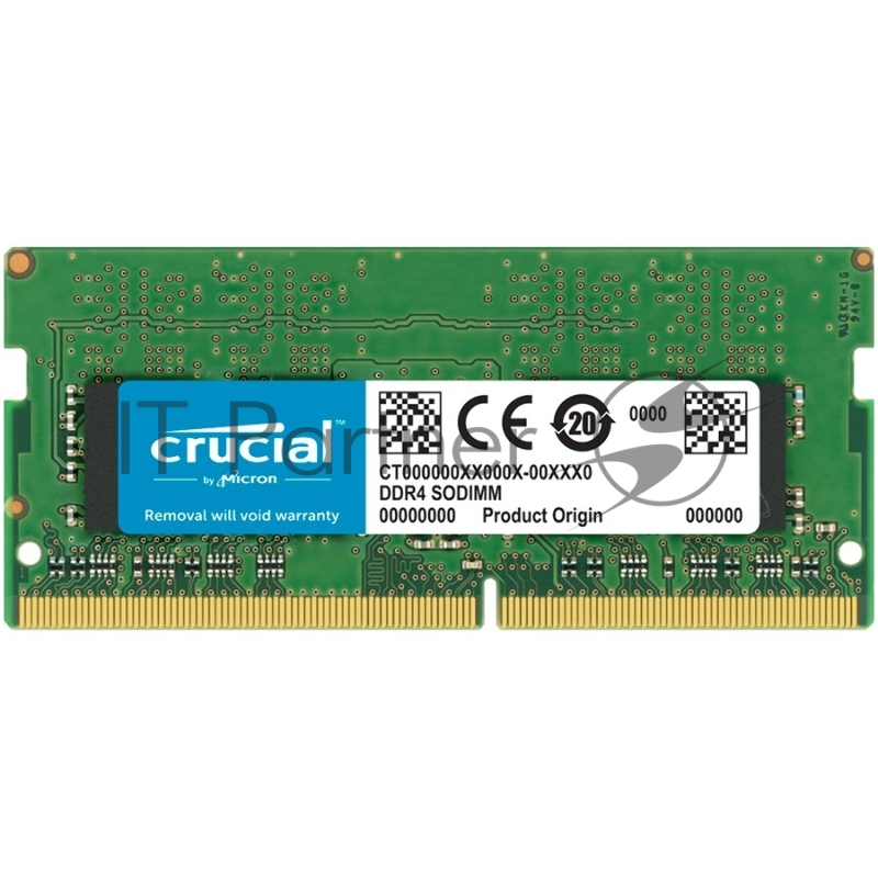 Память для мобильного ПК, CRUCIAL 32GB Single DDR4 3200MHz SODIMM.(RCISCT32G4SFD832A)(CT3