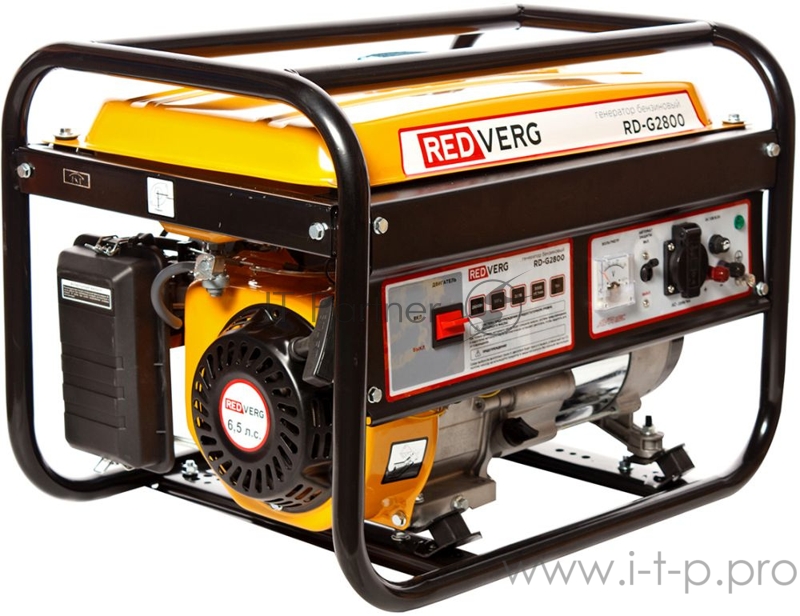 Генератор бензиновый RD-G2800. 6,5л.с 196куб.см GM168F-1 запуск- ручной бак- 15л2,5кВт, макс.- 2,8кВт 220В