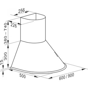 Вытяжка Kaiser A 9423 ElfBE Eco монтируется к стене